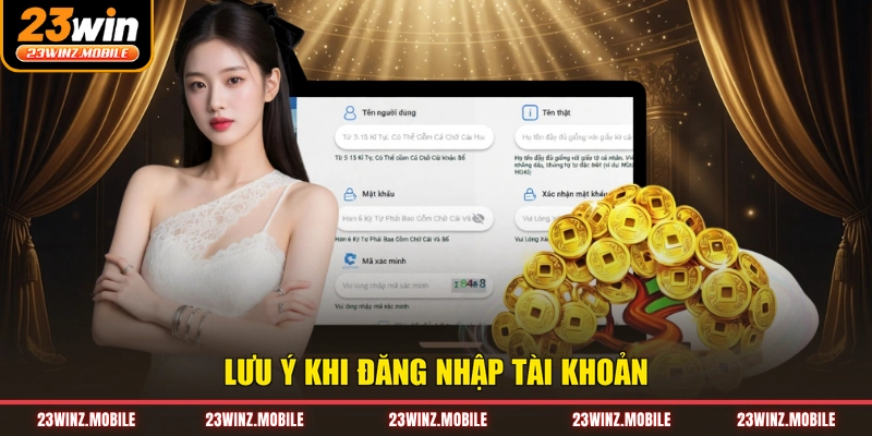 Lưu ý khi đăng nhập tài khoản